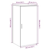 Tároló szekrény antik fa 50x45x103,5 cm szerelt fa Tároló szekrény antik fa 50x45x103,5 cm szerelt fa