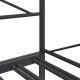 Kihúzható kanapéágy matrac nélkül fekete 100x200 cm acél