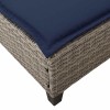 Szürke polyrattan napozóágy párnákkal 55x200x25,5 cm