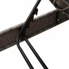 Szürke polyrattan napozóágy párnákkal 55x200x25,5 cm