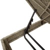 Világosszürke polyrattan napozóágy párnával 55x200x44 cm