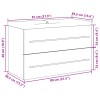 2 részes sonoma tölgyszínű szerelt fa fürdőszobai bútorszett