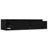 Tv szekrény led világítással fekete tölgy 100x35,5x25 cm