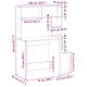 Betonszürke szerelt fa íróasztal polcokkal 100x45x140 cm