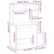 Barna tölgy szerelt fa íróasztal polcokkal 100x45x140 cm