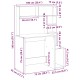 Antik fa színű szerelt fa íróasztal polcokkal 100x45x140 cm