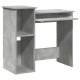 Betonszürke forgácslap íróasztal polcokkal 84x40x78 cm