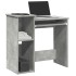 Betonszürke forgácslap íróasztal polcokkal 84x40x78 cm