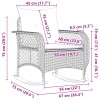Szürke polyrattan kerti hintaszék párnával