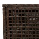 2 db barna polyrattan kerti szék párnával 40x40x43 cm