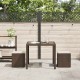 2 db barna polyrattan kerti szék párnával 40x40x43 cm