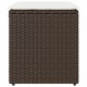 2 db barna polyrattan kerti szék párnával 40x40x43 cm