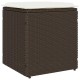 2 db barna polyrattan kerti szék párnával 40x40x43 cm