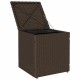 2 db barna polyrattan kerti szék párnával 40x40x43 cm