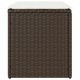 2 db barna polyrattan kerti szék párnával 40x40x43 cm