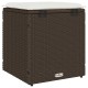 2 db barna polyrattan kerti szék párnával 40x40x43 cm