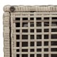 2 db világosszürke polyrattan kerti szék párnával 40x40x43 cm