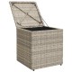 2 db világosszürke polyrattan kerti szék párnával 40x40x43 cm