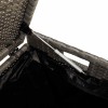 Szürke polyrattan kültéri tárolópad párnával 100 cm