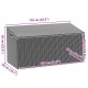 Fekete polyrattan kerti tárolóláda 110x50x58 cm