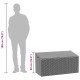 Barna polyrattan kerti tárolóláda 110x50x58 cm