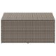 Szürke polyrattan kerti tárolóláda 110x50x58 cm