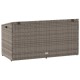 Szürke polyrattan kerti tárolóláda 110x50x58 cm
