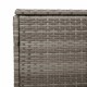 Szürke polyrattan kerti tárolóláda 110x50x58 cm
