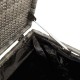 Szürke polyrattan kerti tárolóláda 110x50x58 cm