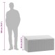 Világosszürke polyrattan kerti tárolóláda 110x50x58 cm