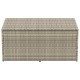 Világosszürke polyrattan kerti tárolóláda 110x50x58 cm