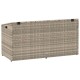 Világosszürke polyrattan kerti tárolóláda 110x50x58 cm