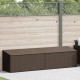 Barna polyrattan kerti tárolóláda 220x50x58 cm