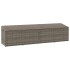 Szürke polyrattan kerti tárolóláda 220x50x58 cm