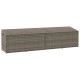 Szürke polyrattan kerti tárolóláda 220x50x58 cm