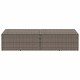Szürke polyrattan kerti tárolóláda 220x50x58 cm