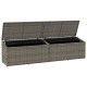 Szürke polyrattan kerti tárolóláda 220x50x58 cm
