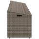 Szürke polyrattan kerti tárolóláda 220x50x58 cm