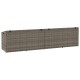 Szürke polyrattan kerti tárolóláda 220x50x58 cm