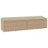 Bézs polyrattan kerti tárolóláda 220x50x58 cm