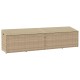 Bézs polyrattan kerti tárolóláda 220x50x58 cm