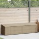 Bézs polyrattan kerti tárolóláda 220x50x58 cm