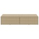 Bézs polyrattan kerti tárolóláda 220x50x58 cm