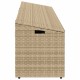 Bézs polyrattan kerti tárolóláda 220x50x58 cm