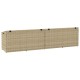 Bézs polyrattan kerti tárolóláda 220x50x58 cm