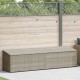 Világosszürke polyrattan kerti tárolóláda 220x50x58 cm
