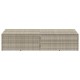 Világosszürke polyrattan kerti tárolóláda 220x50x58 cm