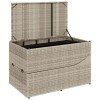 Összecsukható napozóágy párnával és tárolóval polyrattan