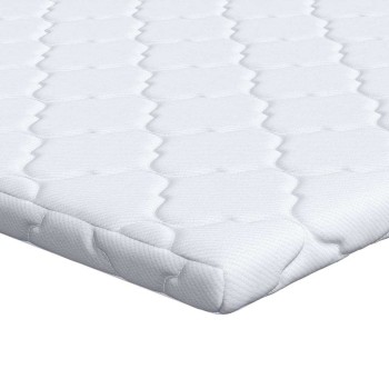 Kókusz topper fehér 90 x 190 cm jacquard szövet