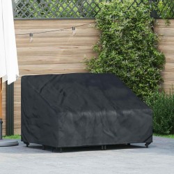 Kerti pad borító fekete 130 x 95 x 40 / 80 cm 600d szövet